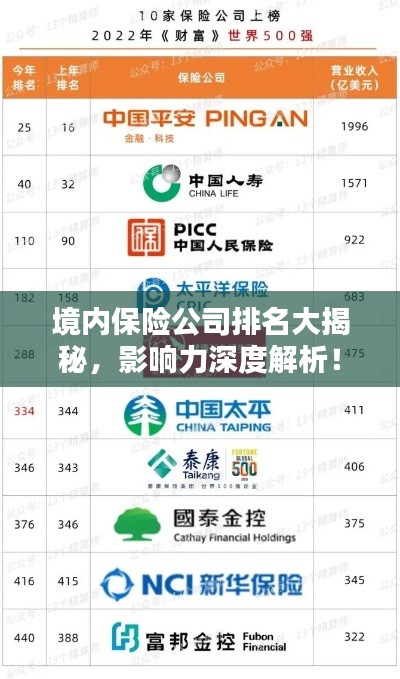 境內保險公司排名大揭秘，影響力深度解析！