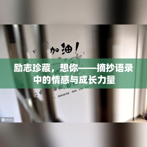 勵志珍藏，想你——摘抄語錄中的情感與成長力量