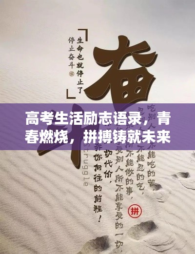 高考生活勵志語錄，青春燃燒，拼搏鑄就未來