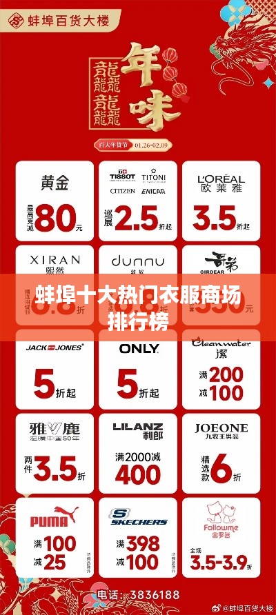 蚌埠十大熱門衣服商場排行榜