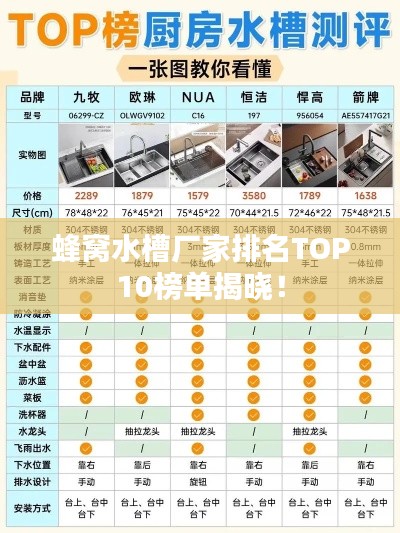 蜂窩水槽廠家排名TOP10榜單揭曉！