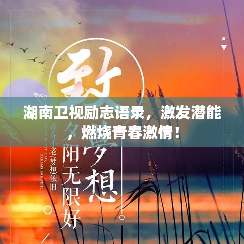 湖南衛(wèi)視勵志語錄，激發(fā)潛能，燃燒青春激情！