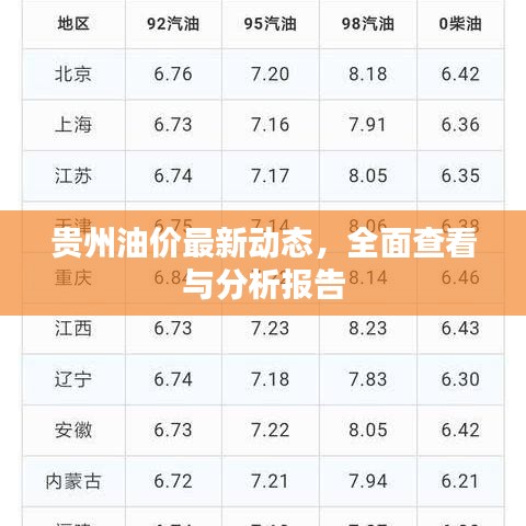 貴州油價最新動態(tài)，全面查看與分析報告