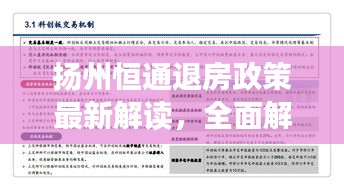 揚州恒通退房政策最新解讀，全面解析文件要點與變化