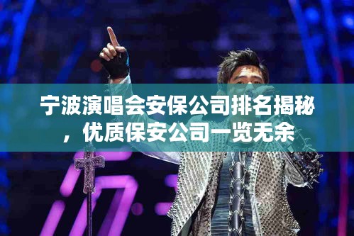 寧波演唱會安保公司排名揭秘，優(yōu)質(zhì)保安公司一覽無余