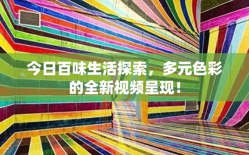 今日百味生活探索，多元色彩的全新視頻呈現(xiàn)！