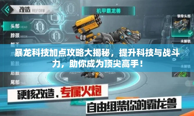 暴龍科技加點攻略大揭秘，提升科技與戰(zhàn)斗力，助你成為頂尖高手！