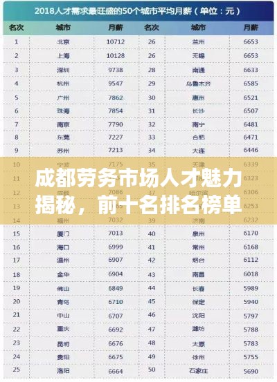 成都勞務(wù)市場人才魅力揭秘，前十名排名榜單解析