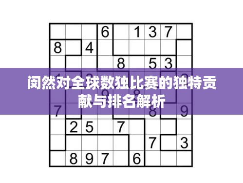 閔然對全球數(shù)獨(dú)比賽的獨(dú)特貢獻(xiàn)與排名解析
