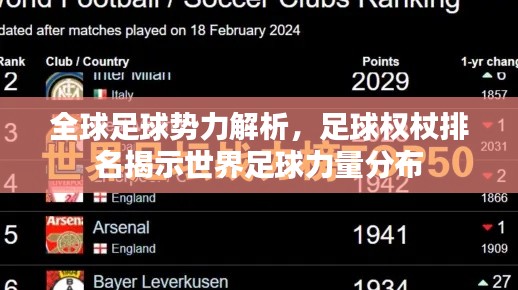 全球足球勢(shì)力解析，足球權(quán)杖排名揭示世界足球力量分布