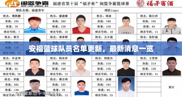 安福藍(lán)球隊(duì)員名單更新，最新消息一覽